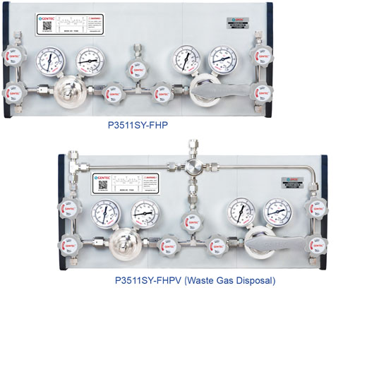 GENTEC P3500 series Semi-Automatic In-Line Repair Specialty Gas Control Panels