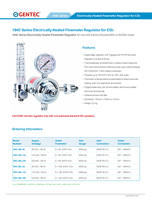 194C Series Regulator for CO2