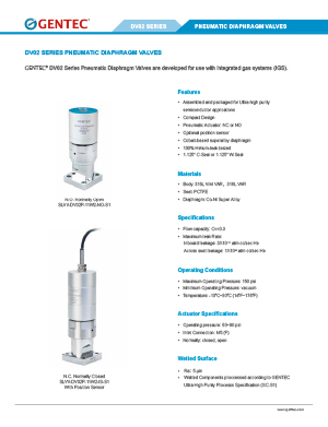 IGS DV02 Series Pneumatic Diaphragm Valves