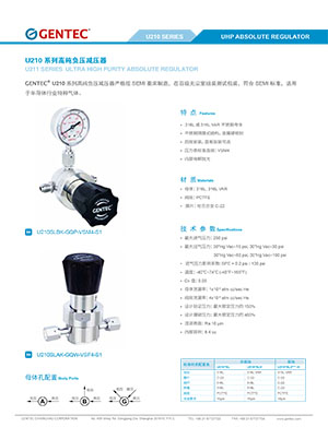 U210 系列高纯负压减压器 