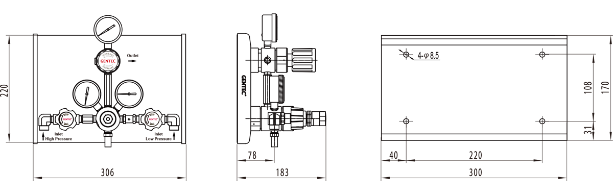 GENTEC BS3100 Series Generator Back-Up Control Panel