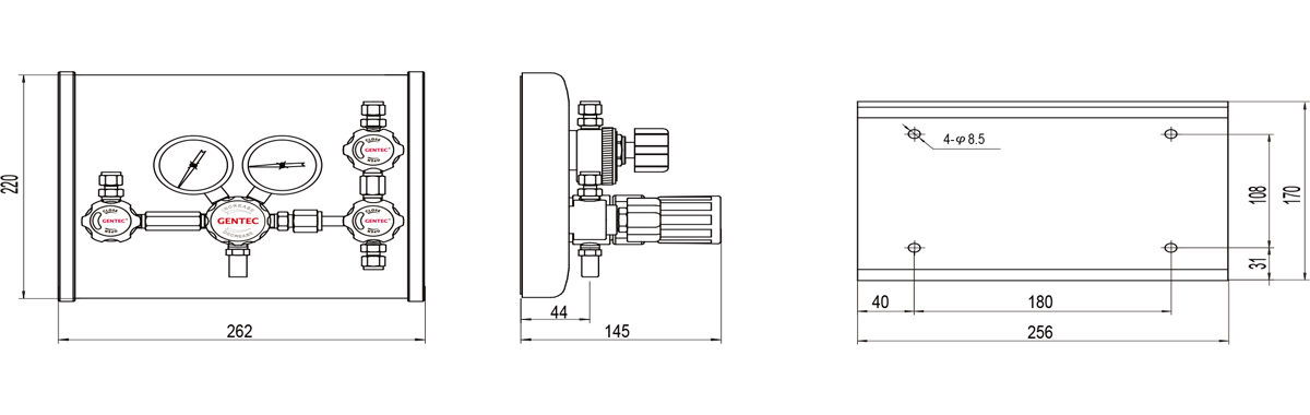 GENTEC P3200 series Single-Bank Specialty Gas Control Panels