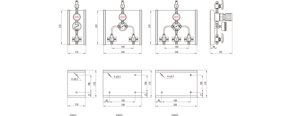 GENTEC P4200 Series Terminal Gas Control Panels