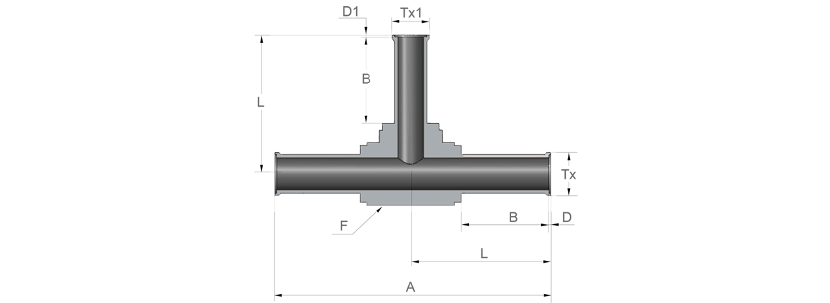 GENTEC Butt Weld Reducer Tee