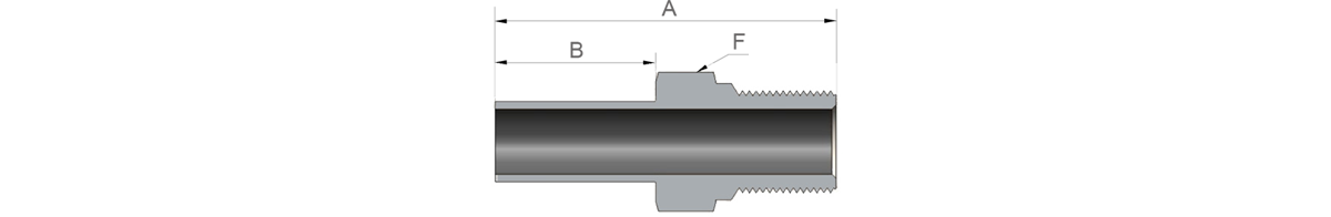 GENTEC Tube Weld Male Connector