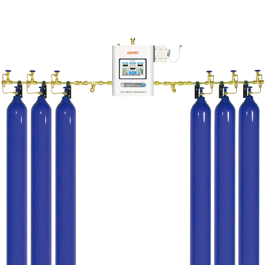  GENTEC 捷锐 GM2-T 屏显自动切换气体汇流排