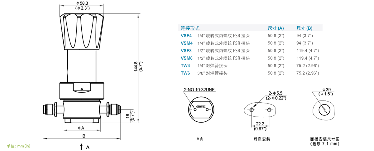 GENTEC捷锐U11系列Tied-Diaphragm高纯减压器