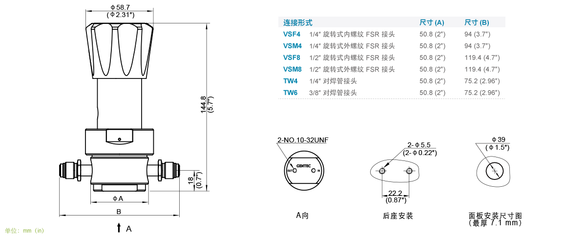 GENTEC捷锐U11系列Tied-Diaphragm高纯减压器