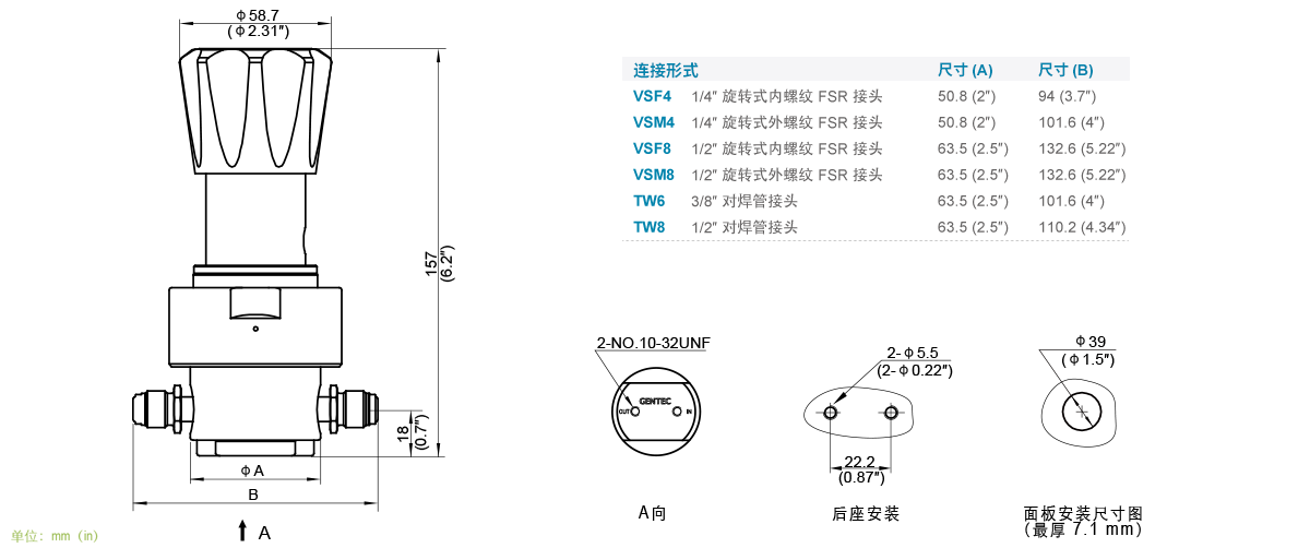 GENTEC捷锐U12 系列 Tied-Diaphragm 高纯减压器