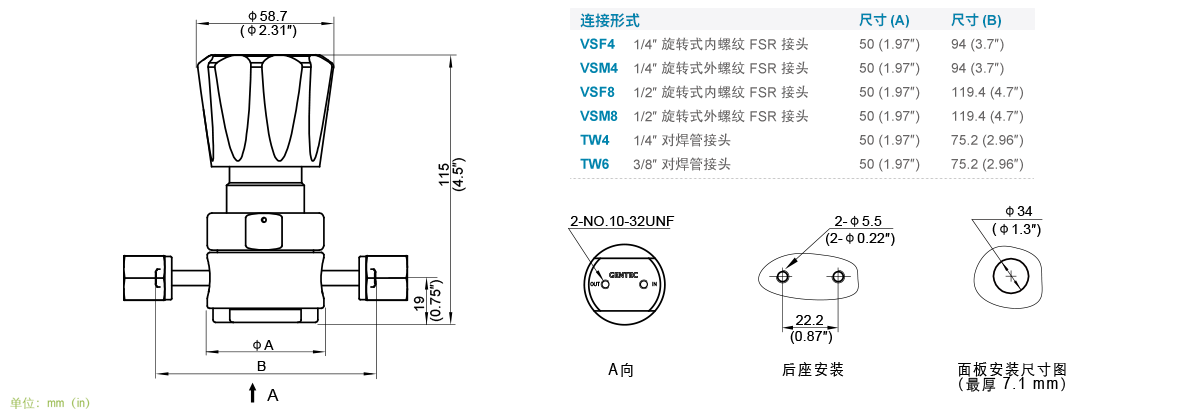 GENTEC捷锐U41 系列高纯减压器