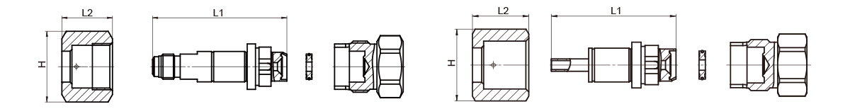 UHP CGA Connections Dimensional drawings