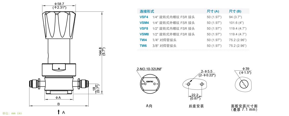 GENTEC捷锐U211系列高纯减压器