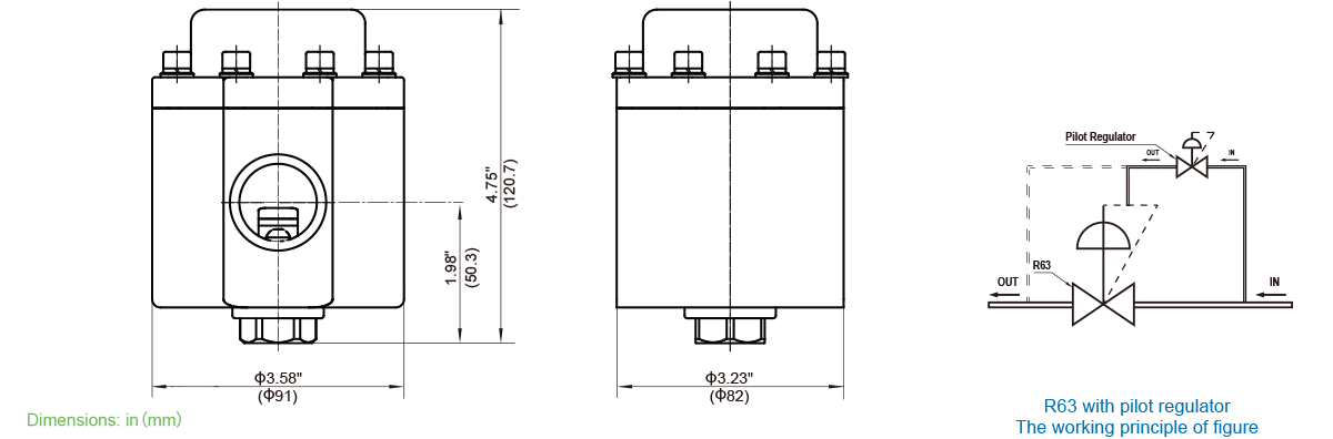 GENTEC R63 Series Dome Loaded Regulator
