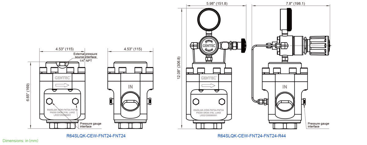 GENTEC R64 Series Dome Loaded Regulator