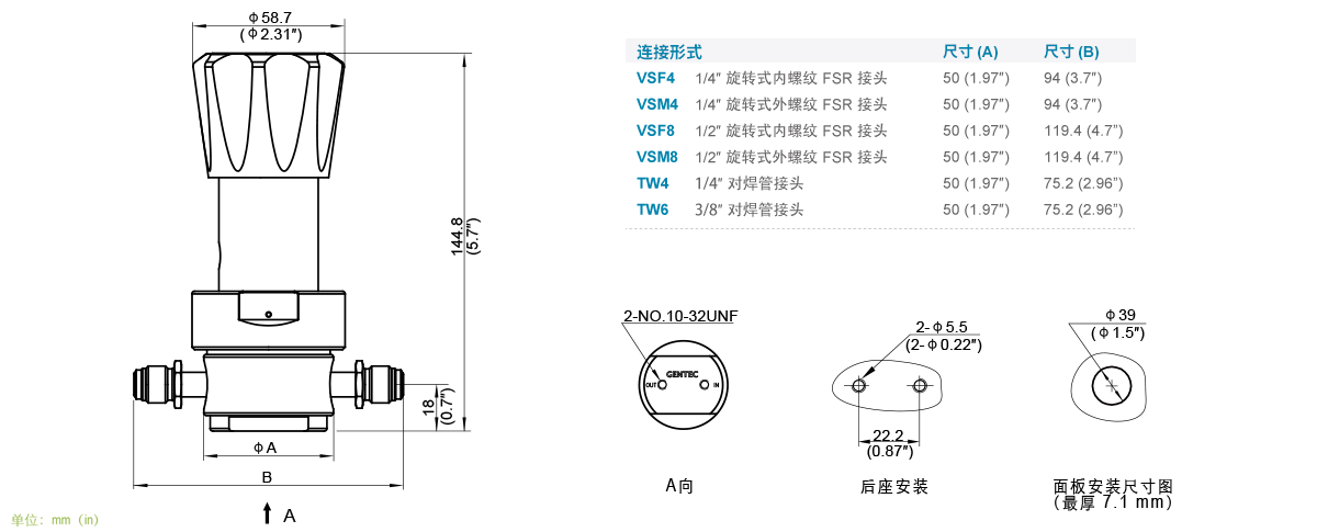 GENTEC捷锐U211系列高纯减压器